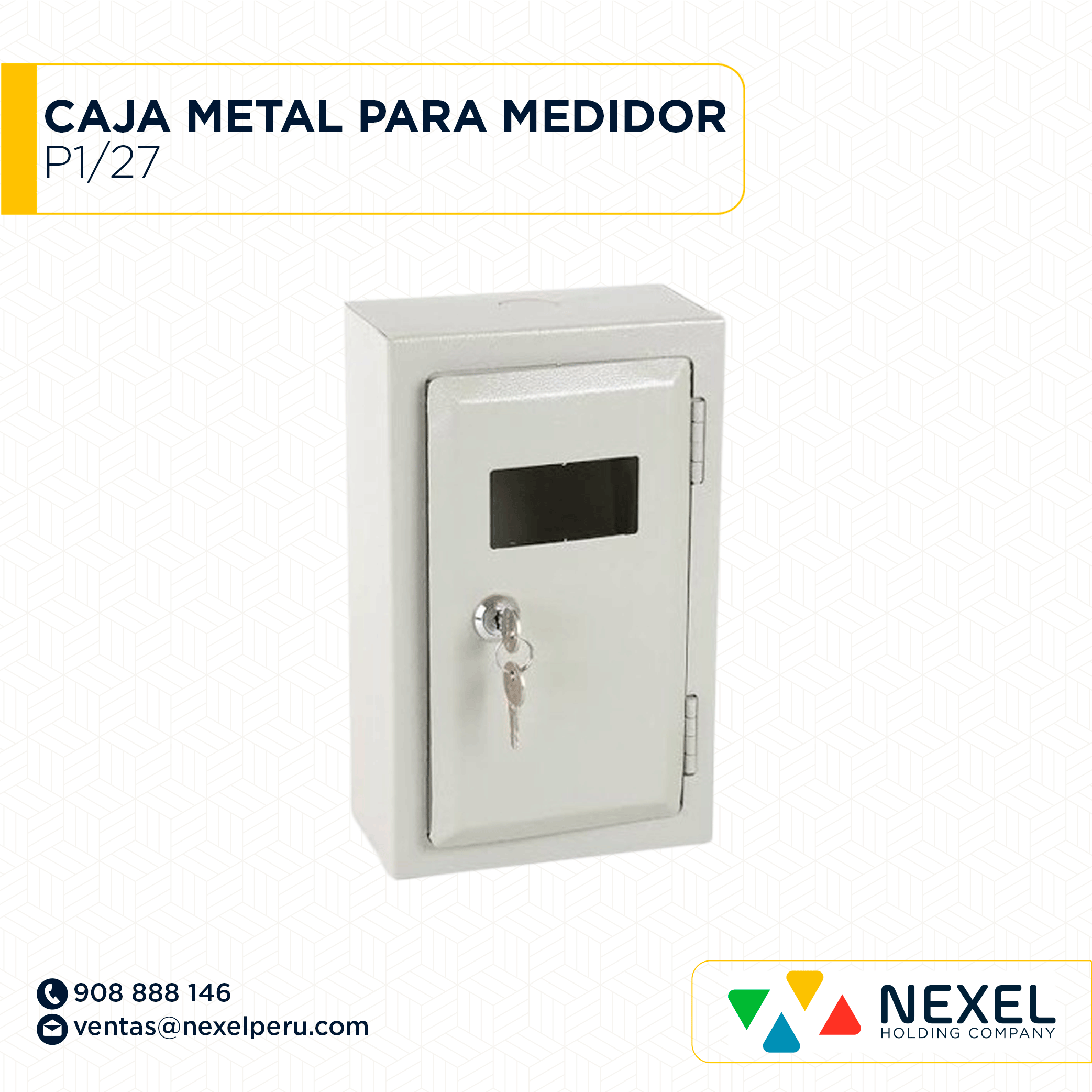 CAJA METAL PARA MEDIDOR TRIFASICO P 1/27 NACIONAL