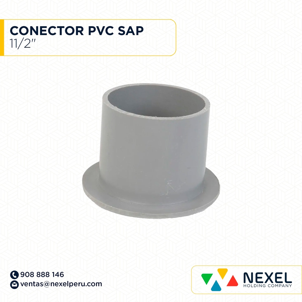 CONECTOR PVC SAP 11/2" STANDARD