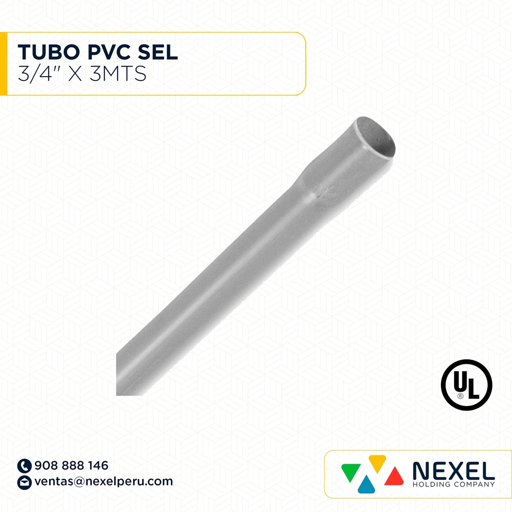 OUT- TUBO PVC SEL 3/4" X 3MTS STANDARD