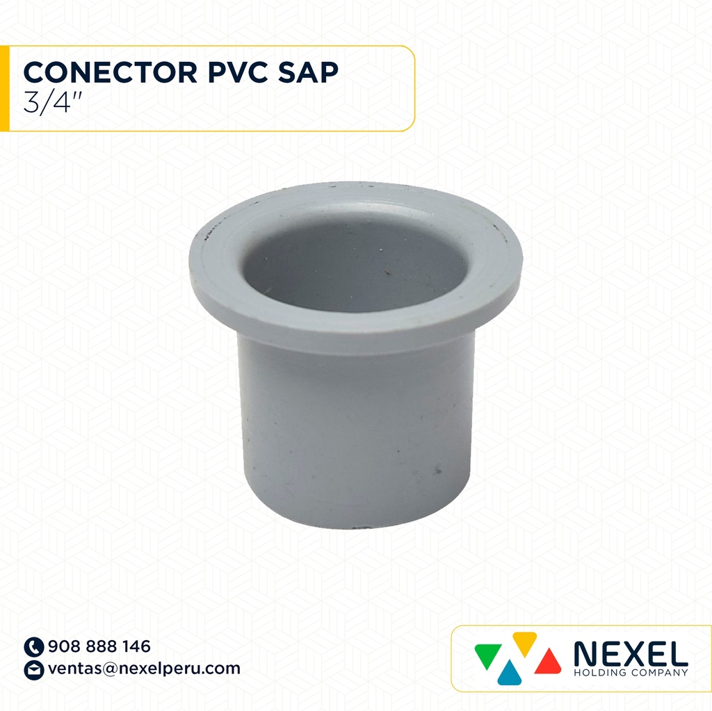CONECTOR PVC SAP 3/4" STANDARD