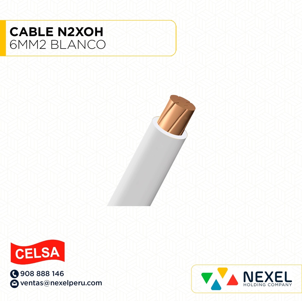 CABLE N2XOH 6MM2 BLANCO CELSA