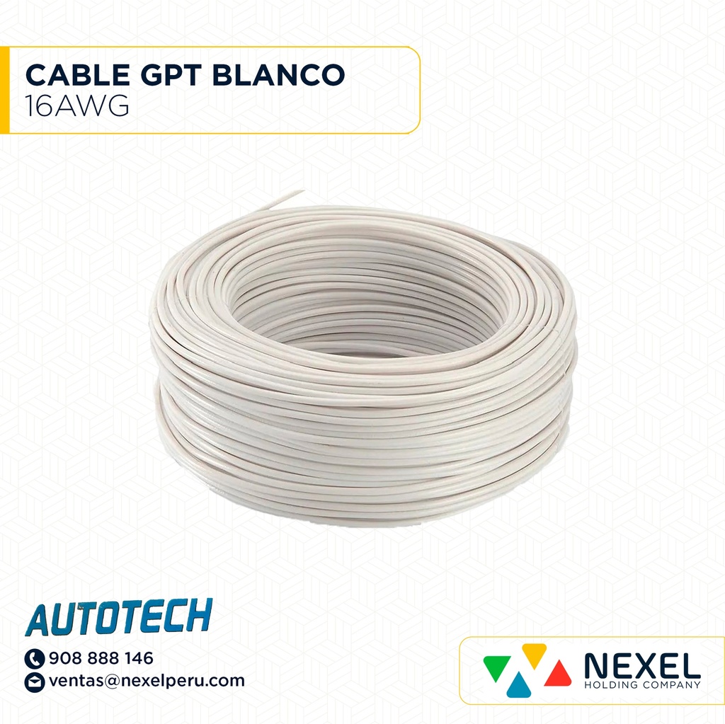 CABLE GPT 16AWG BLANCO AUTOTECH