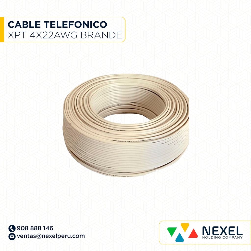 CABLE TELEFONICO XPT 4X22AWG BRANDE