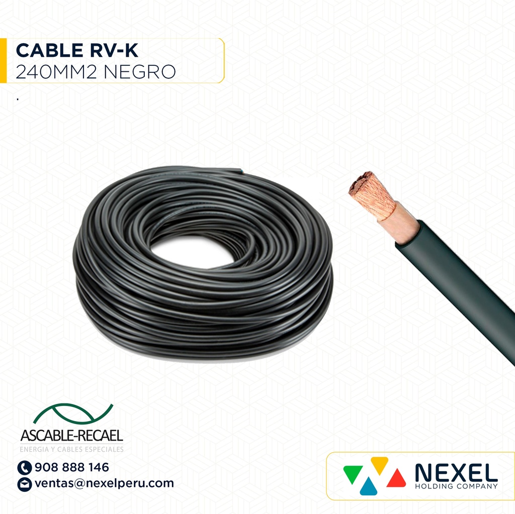 CABLE RVK 240MM2 0.6/1KV NEGRO MIGUELEZ
