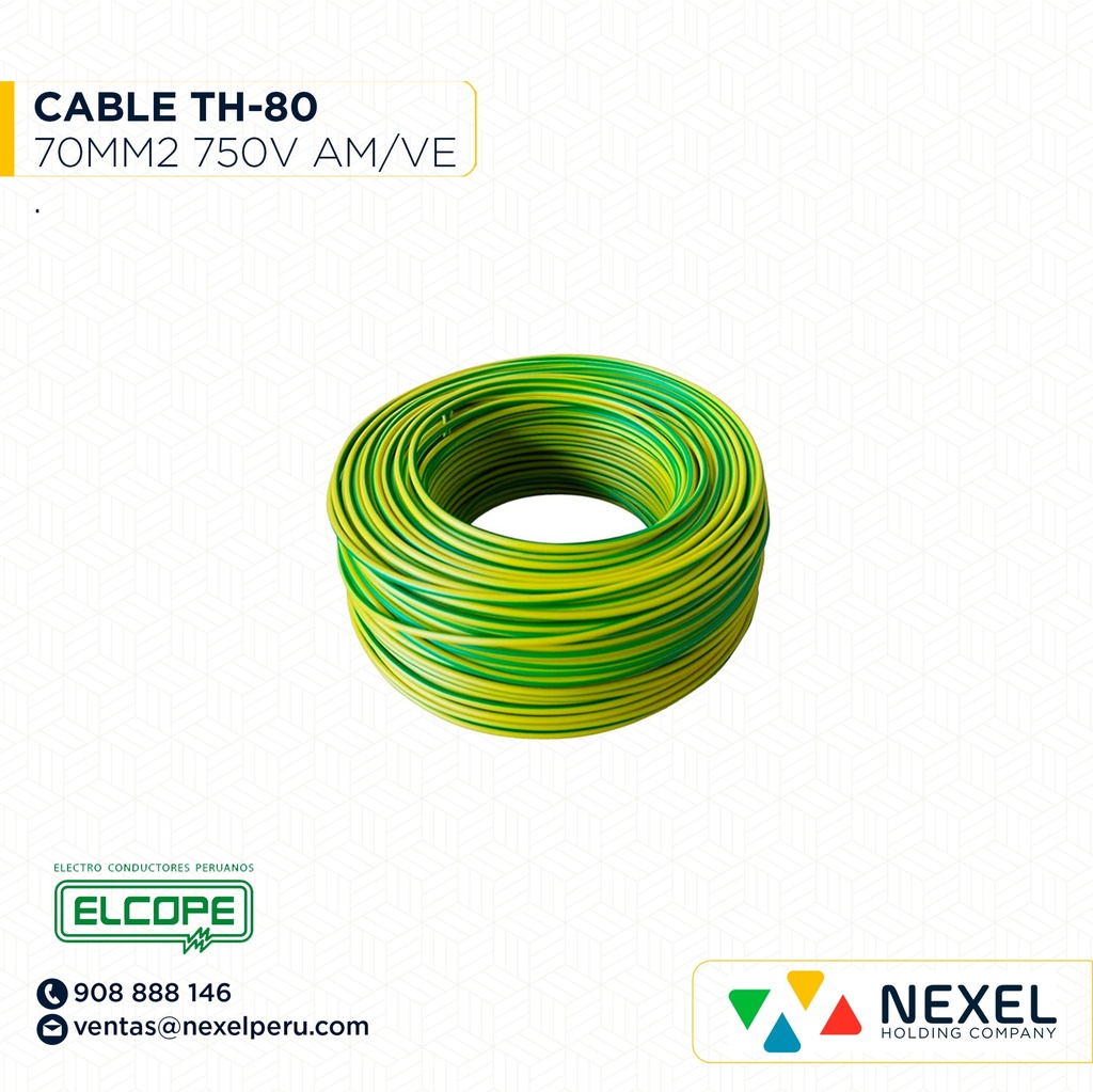 CABLE TW-80 70MM2 450/750V AMARILLO ELCOPE