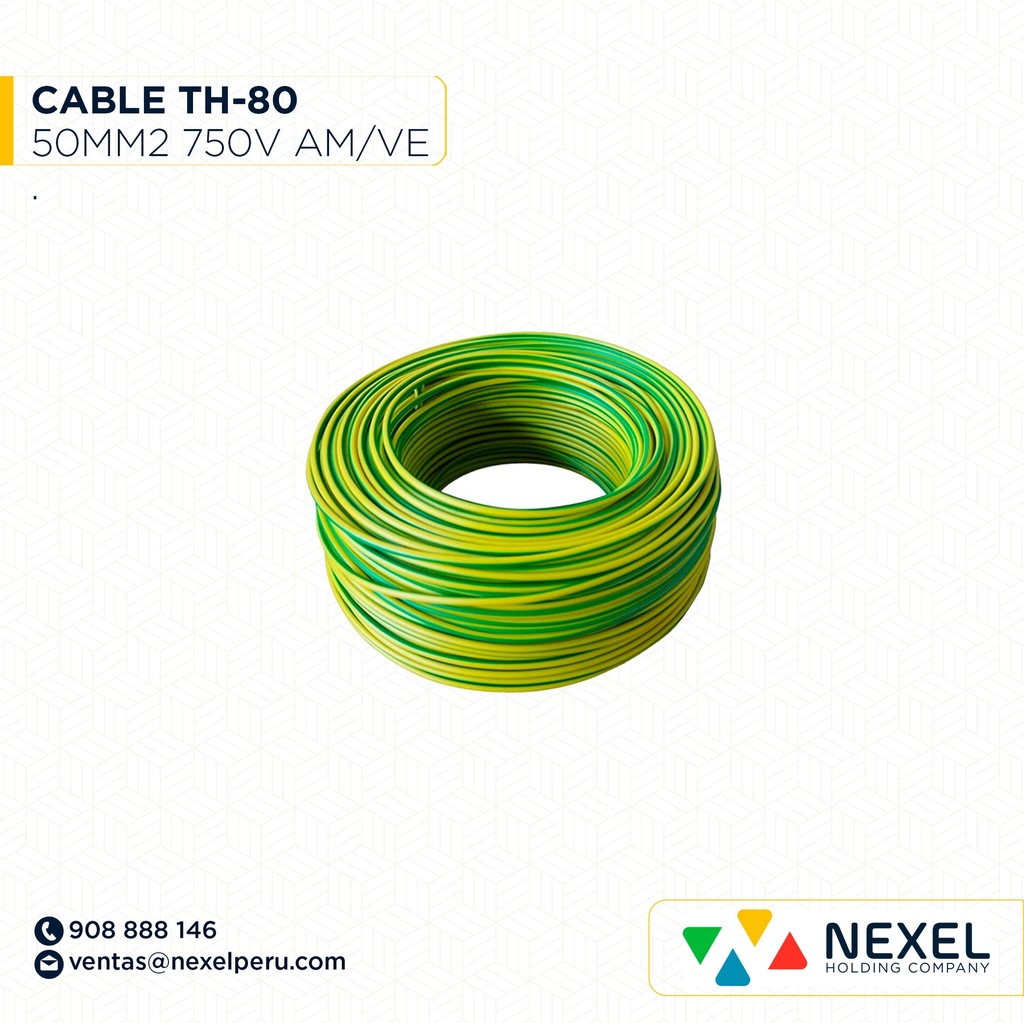CABLE TW-80 50MM2 450/750V AMARILLO BRANDE
