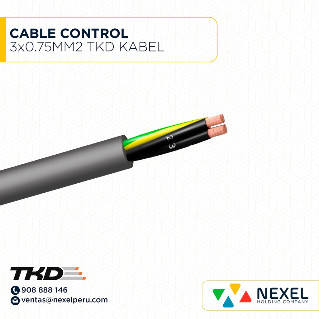 CABLE CONTROL 3x0.75MM2 OPVC-JZ CY TKD KABEL