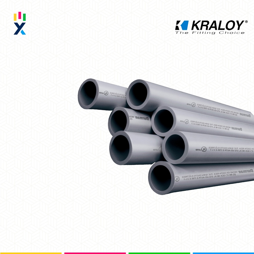 TUBO CONDUIT PVC SCH40 6" (150MM) X 3.05M CC UL651 KRALOY 