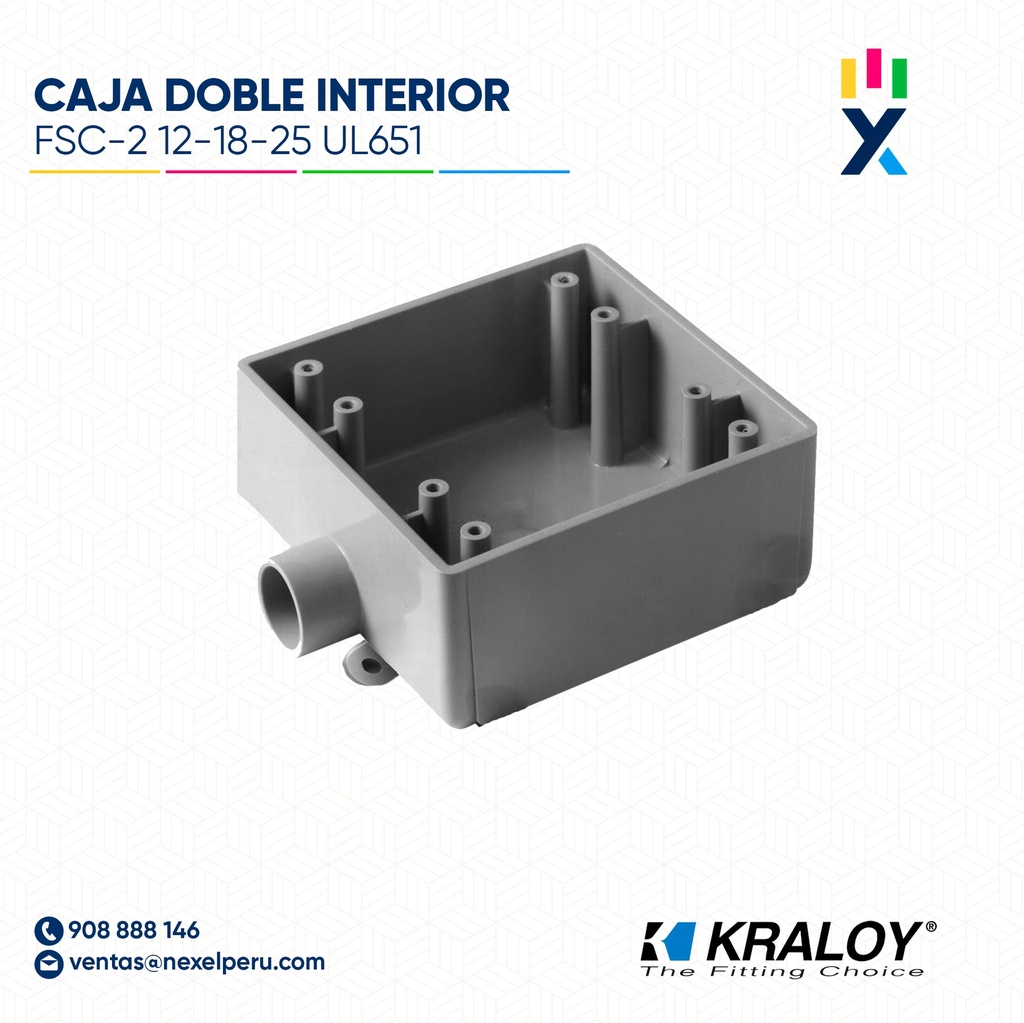 CAJA DOBLE INT FSC-2 KRALOY 12-18-25 UL651