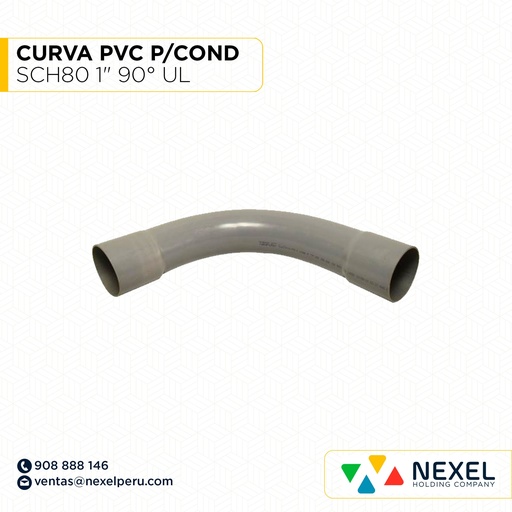 [B743575] CURVA PVC P/COND SCH80 1" 90° UL