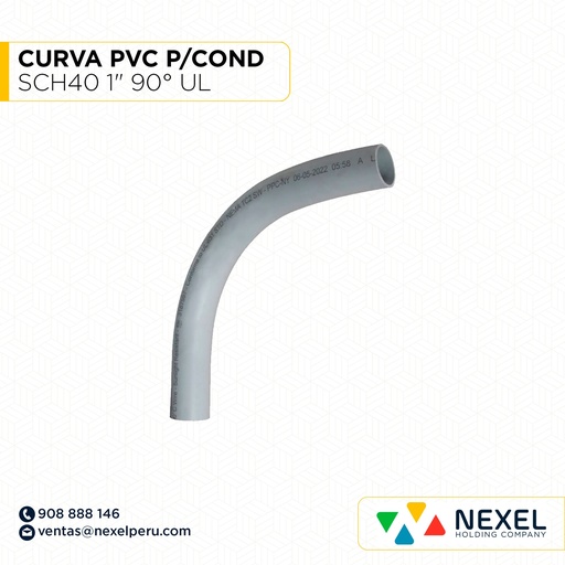 [B743573] CURVA PVC P/COND SCH40 1" 90° UL