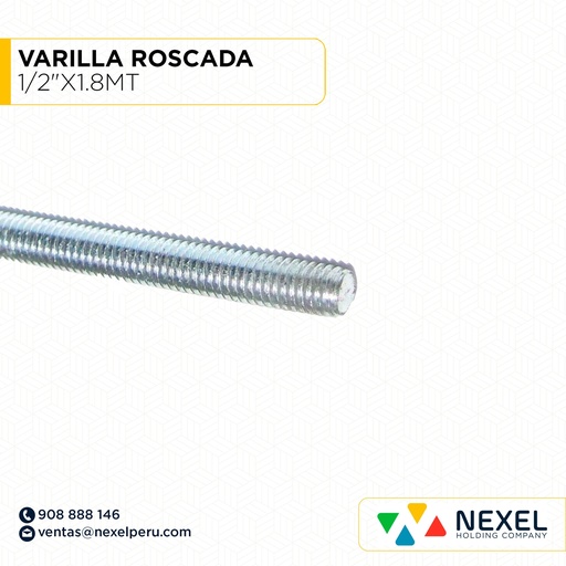 [N243551] VARILLA ROSCADA 1/2"X1.8MT NACIONAL