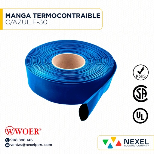 [F72214-3] MANGA TERMOCONTRAIBLE C/AZUL F-30 WOER