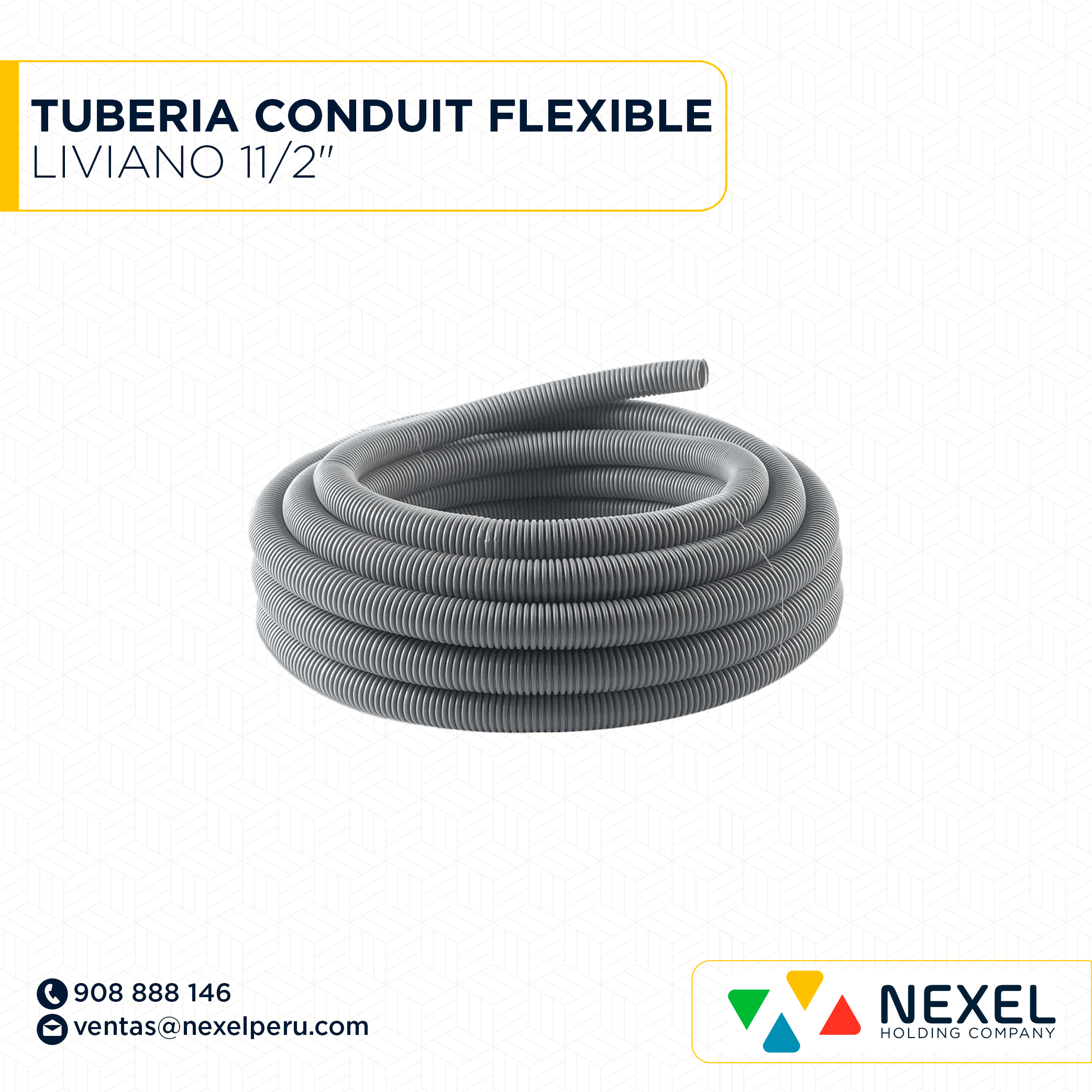 [B61508-11] TUBERIA CONDUIT FLEXIBLE LIVIANO 11/2" STANDARD