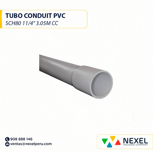 [B743517-1] TUBO CONDUIT PVC SCH80 11/4" 3.05M CC