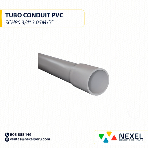 [B743515-1] TUBO CONDUIT PVC SCH80 3/4" 3.05M CC