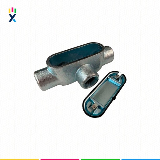[B96167] CAJA CONDULET TIPO T 1" HIERRO GAL. CALIENTE C/TAPA STANDAR