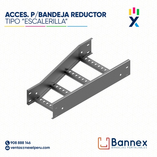[C150103] ACCES. "REDUCTOR"  TIPO "ESCALERILLA" 450x60MM 1.2MM C/TAPA INC. UNION BANNEX