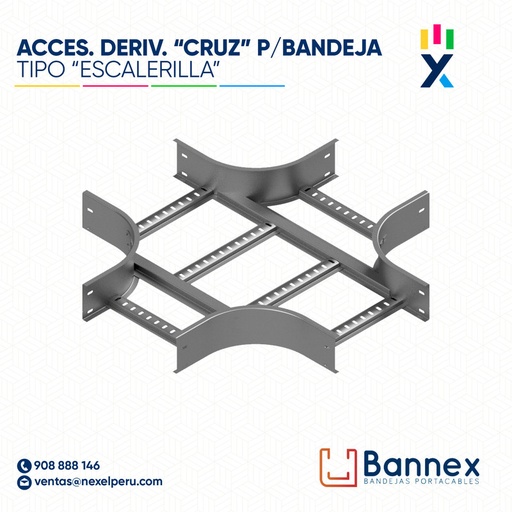 [C151278] ACCES. DERIV. "CRUZ" TIPO "ESCALERILLA" 100x60MM 2MM C/TAPA INC. UNION BANNEX