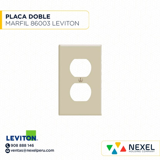 [F102135] PLACA DOBLE MARFIL 86003 LEVITON