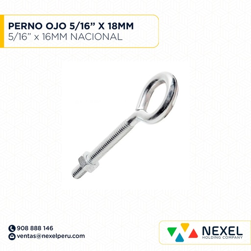 [J66146] PERNO OJO 5/8¨ X 18¨ - 18MM - 457MM NACIONAL