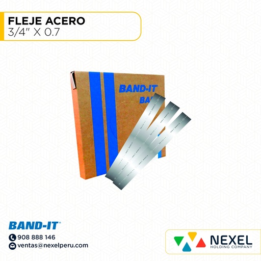 [L24104-1] FLEJE ACERO 3/4" X 0.7 BAND IT