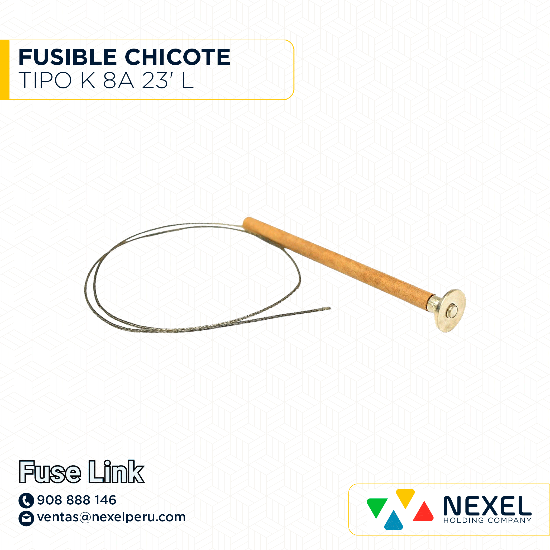 [J122810] FUSIBLE CHICOTE TIPO K 8A 23' L FUSELINK