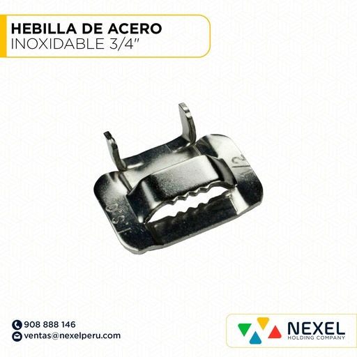 [L22746] HEBILLA DE ACERO INOXIDABLE 3/4" STANDARD