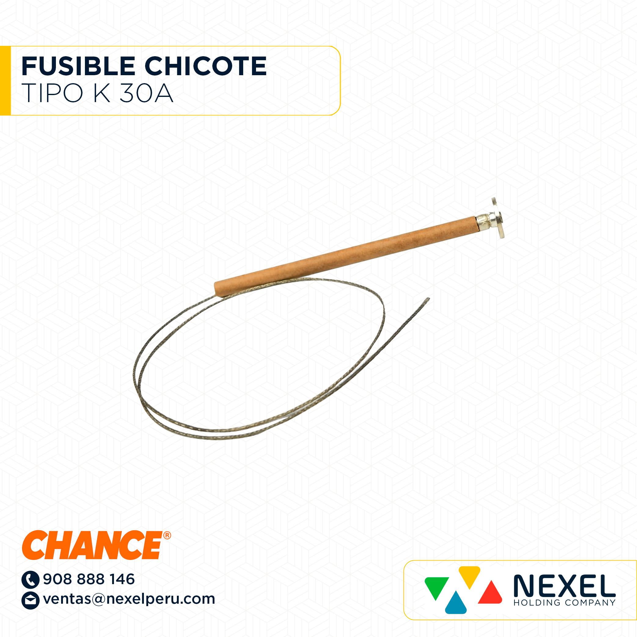 [J122340] FUSIBLE CHICOTE TIPO K 30A CHANCE