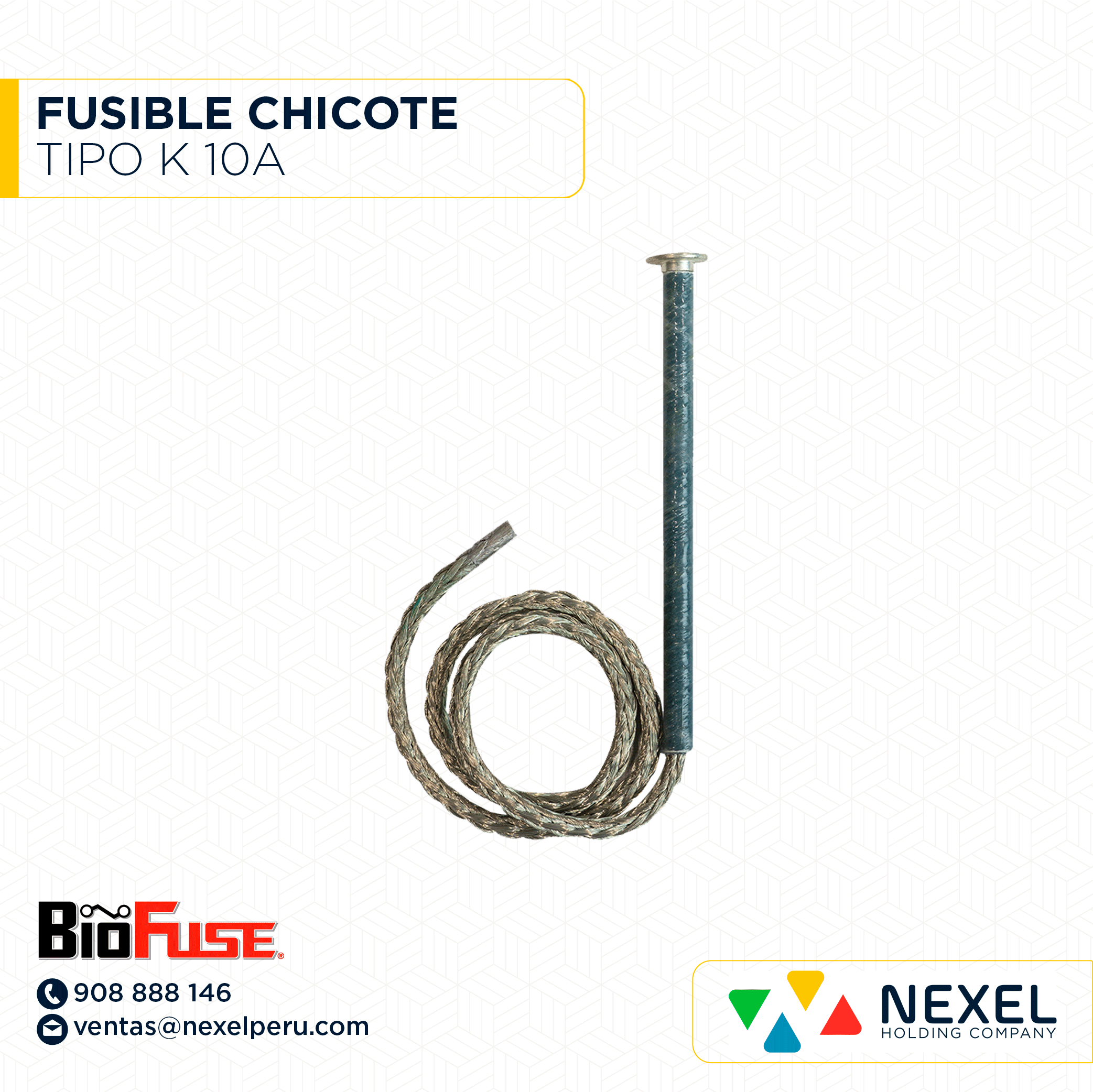[J122329] FUSIBLE CHICOTE TIPO K 10A BIFUSE
