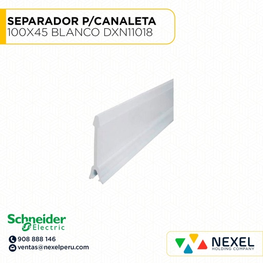 [C41399] SEPARADOR P/CANALETA 100X45 BLANCO DXN11018 SCHNEIDER