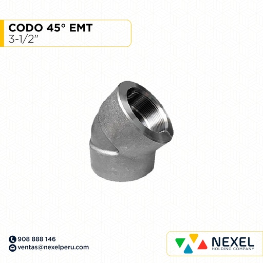 [B16288] CODO 45° EMT DE 3-1/2" STANDARD