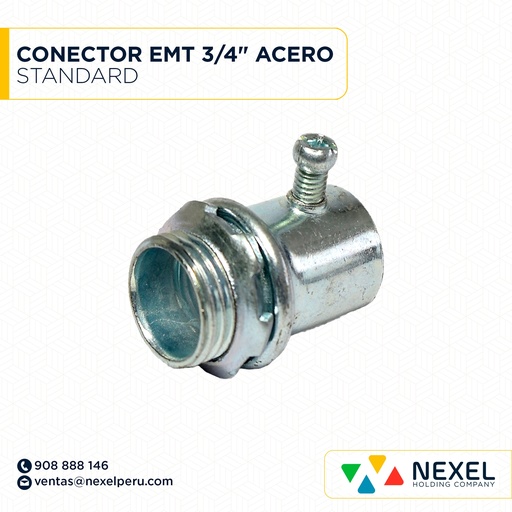 [B16012] CONECTOR EMT 3/4" ACERO STANDARD