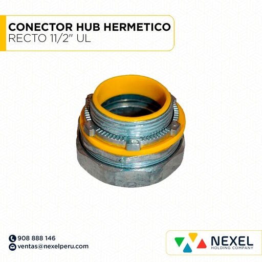 [B92626] CONECTOR HUB HERMETICO RECTO 11/2" UL STANDARD