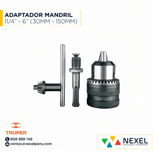 [L22391] ADAPTADOR MANDRIL 11/4" - 6" (30MM - 150MM) TRUPER