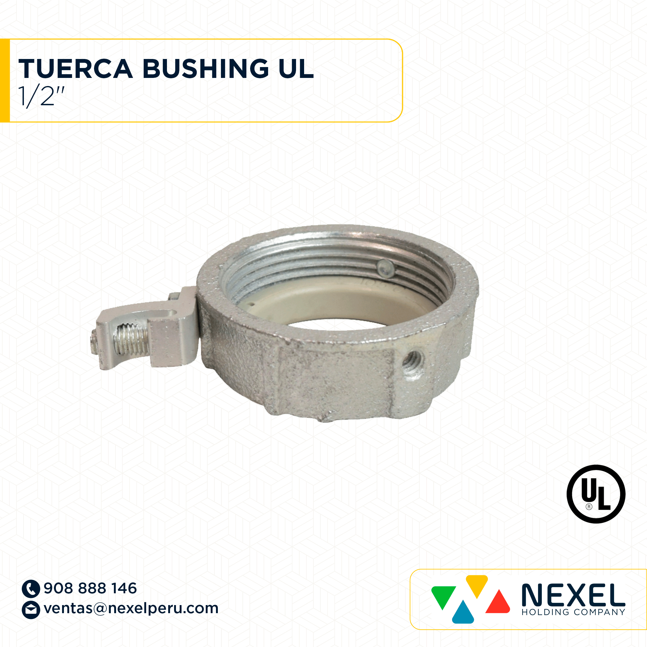 [B91772] TUERCA BUSHING 1/2" UL STANDARD
