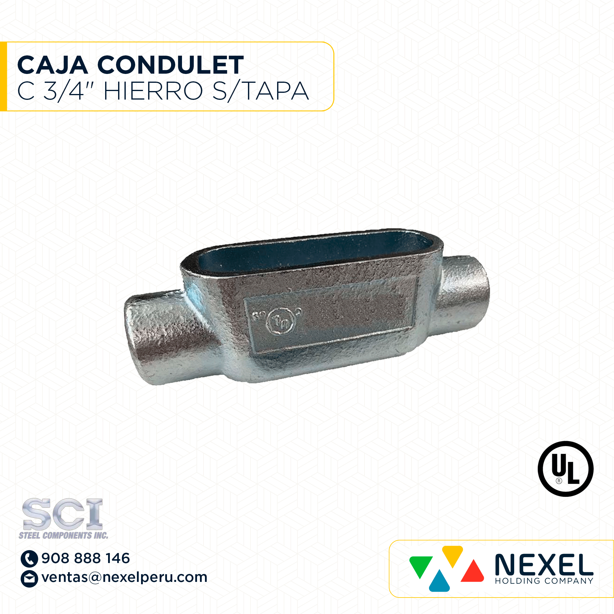 [B51701] CAJA CONDULET C 3/4" HIERRO S/TAPA SCI