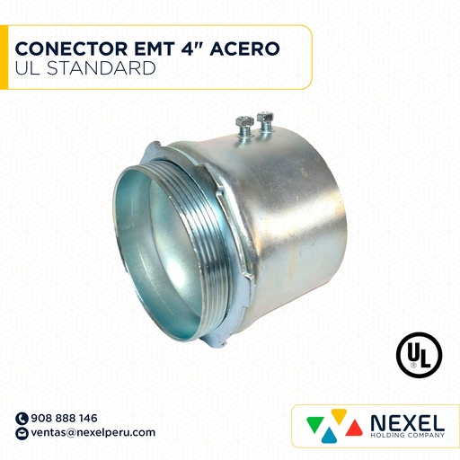 [B11642] CONECTOR EMT 4" ACERO UL STANDARD