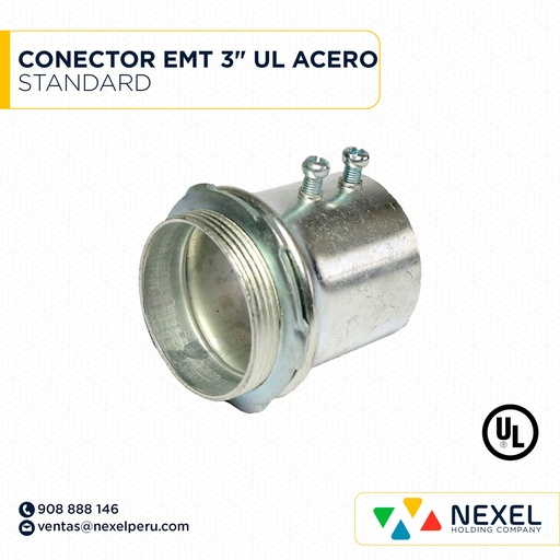 [B11633] CONECTOR EMT 3" UL ACERO STANDARD