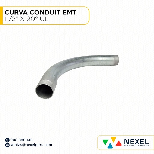 [B11557] CURVA CONDUIT EMT 11/2" X 90° UL STANDARD