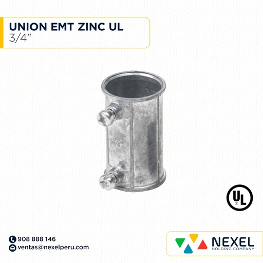 [B11331] UNION EMT 3/4" ZINC UL STANDARD