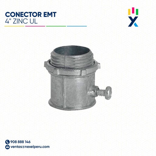 [B11330] CONECTOR EMT 4" ZINC UL STANDARD