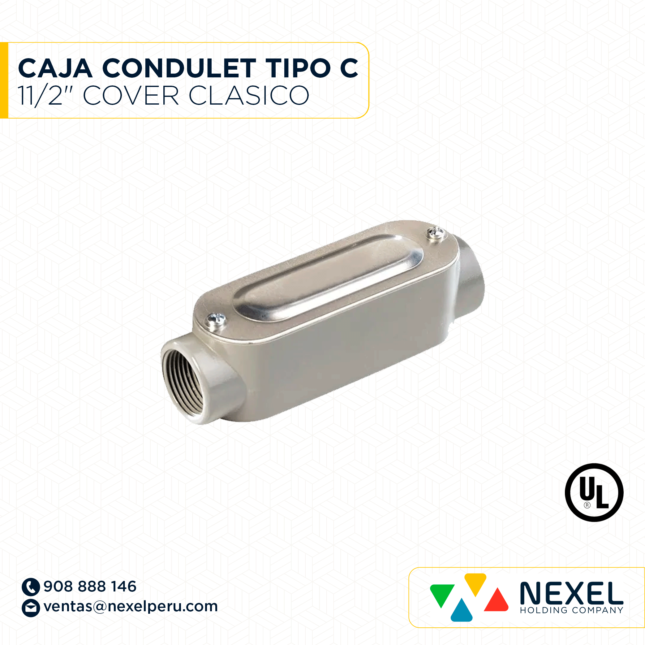 [B901260] CAJA CONDULET TIPO C 11/2" COVER CLASICO B STANDARD