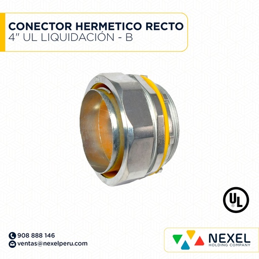 [B601639] CONECTOR HERMETICO RECTO 4" UL STANDARD LIQUIDACIÓN - B