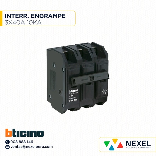 [G86224-O] OUT-INTERRUPTOR ENGRAMPE 3X40A 10KA BTICINO