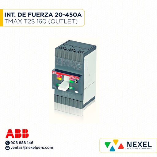 [G26182] INT. DE FUERZA 20-450A TMAX T2S 160 1SDA066800R1 (OUTLET)