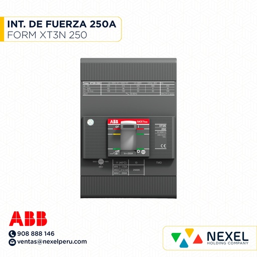 [G26181-O] OUT- INT. DE FUERZA 250A XT3N 250