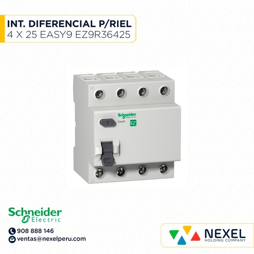 [G14646] INT DIFERENCIAL P/RIEL 4X25 A EASY9 30 MA EZ9R36425 SCHNEIDER