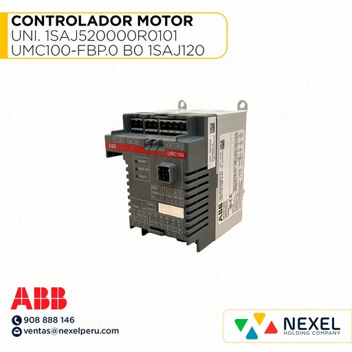 [G73713-O] OUT-CONTROLADOR DE MOTOR UNIVERSAL 1SAJ520000R0101 UMC100-FBP.0 B0 1SAJ120 ABB