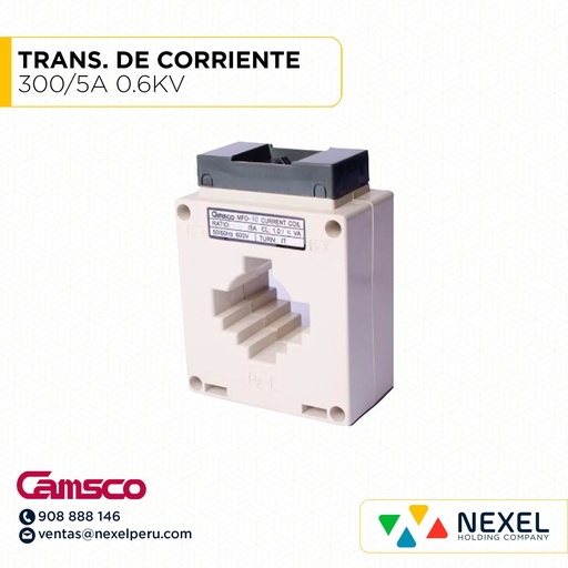 [G73710] TRANSFORMADOR DE CORRIENTE 300/5A 0.6KV CAMSCO